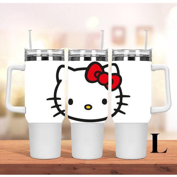 Sanrio Hello Kitty Tumbler 40 oz tumbler with hand carry handle and straw - Picture 10 of 17